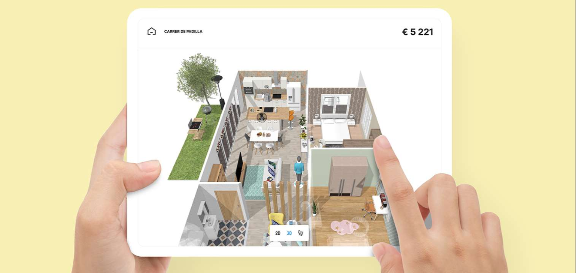 house footplan on screen > HomeByMe Enterprise > Dassault Systemes