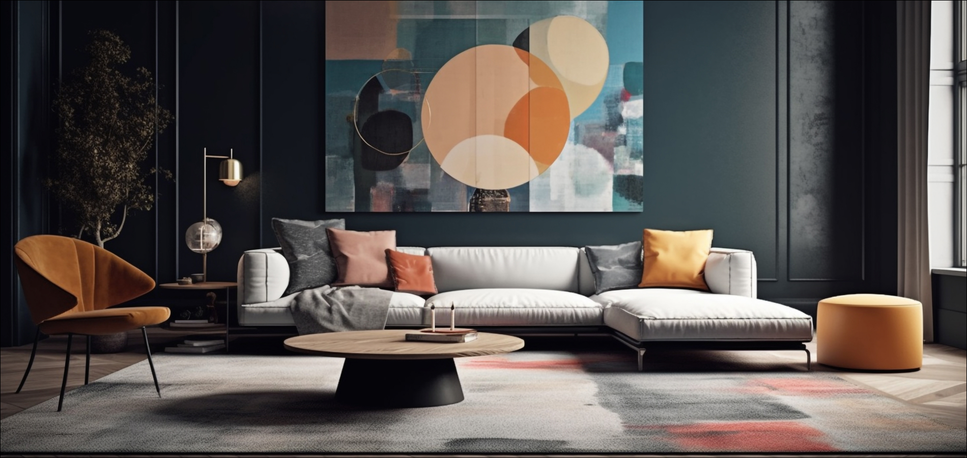 leaving room with furniture