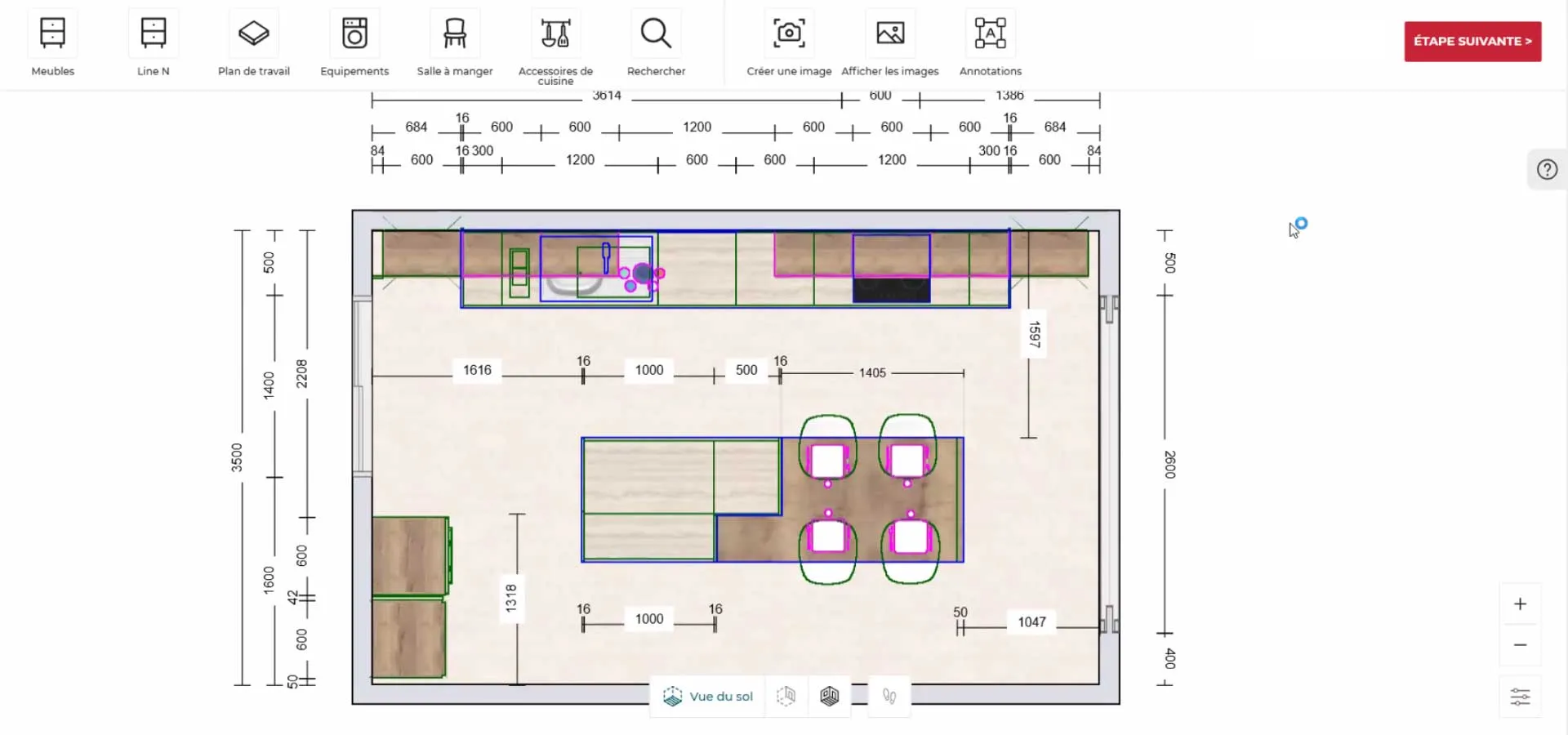 Kitchen 2D Plan > HomeByMe Enterprise > Dassault Systèmes