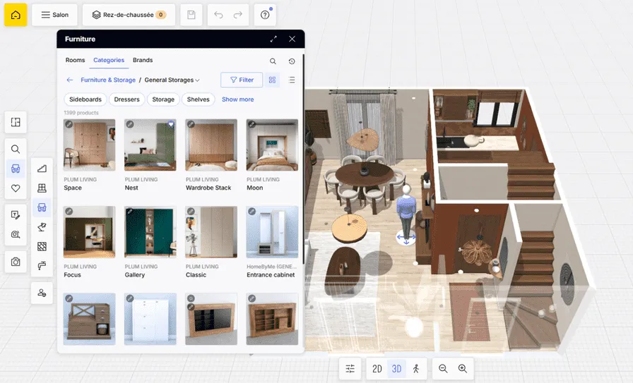Interface Planner 3D > HomeByMe Enterprise > Dassault Systèmes